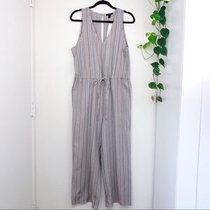 DREW Linen Blend Jumpsuit Green Medium NWT
